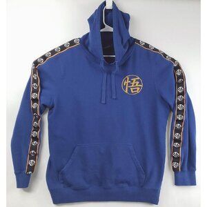 Dragonball Z Hoodie Men Large Blue Cotton Long Sleeve Goku Japanese Lettering